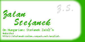 zalan stefanek business card